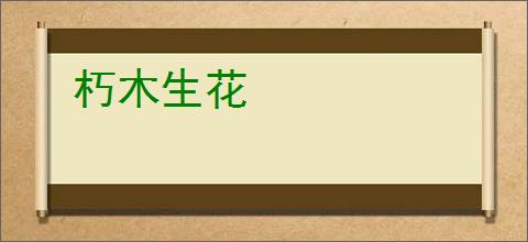 朽木生花