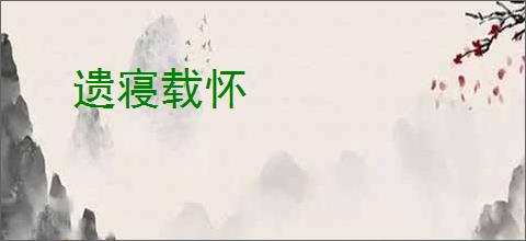 遗寝载怀