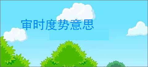 审时度势意思