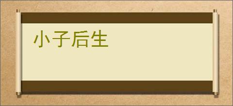 小子后生