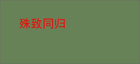 殊致同归