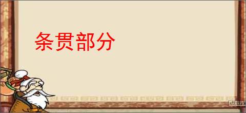 条贯部分