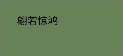 翩若惊鸿